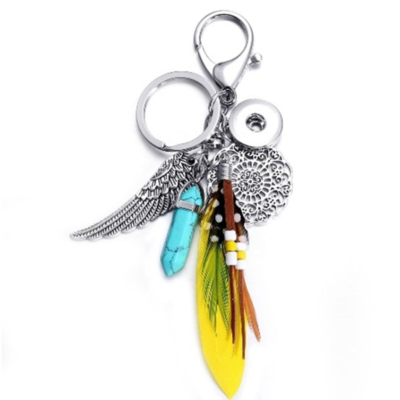Wholesale Button alloy accessories DIY keychain